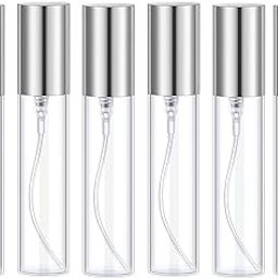 Hunky Dory 6pcs 5ml Empty Delicated Perfume Glass Bottles With Silver Metallic Spray Pump And Caps.-78