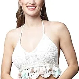 quttos PrettyCat Women Summer Beach Crochet Top Bralette Bra-picture-42