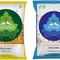 NIMBARK Arhar (Tur) Dal | Pigeon Pea Split | Best Protein Source | 1kg + Pearl Millet Flour (Bajra) | Gluten-Free & Nutritious | 500gm | Nutrient-Rich Flour for Flavorful and Healthy Meals-image-75