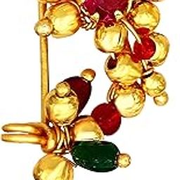 Traditional Maharashtrian Nath Jewellery Sets Pearl Gold Wedding Nath Nose Rings for Girls Stylish Women Nose Ring-A7120-image-66