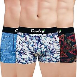 Pack of 3 Anti-Bacterial Odour-Free Cotton tensile Printed Men Trunk | Soft and Comfortable Underwear for Men (Multicolor) (Pack of 3)-14