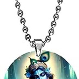 Lord Bal Gopal Krishna Bead Chain Religious Pendant for Men and Women-image-61