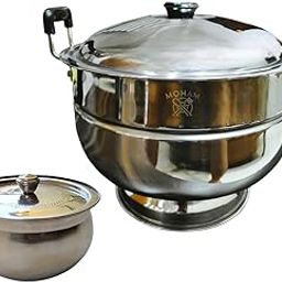 MOHAM Big 3 liter Stainless Steel Multipurpose Oven for Kitchen With 1 Panda Handi|Gas Tandoor|Barbeque Griller/Bati/Pizza Maker|Bati Cooker|Pizza Oven|Tandoor for Home-image-4