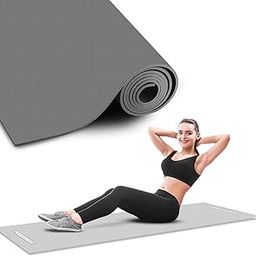 Yoga Mat 4MM Anti Skid/Non - Slippery Yoga Mat/Sports Mat Meditation Mat/Fitness Mat For Men Women Children/Kids For Workout/Gym/Meditation/Exercise/Yoga (Grey, 4mm, 2X6 FT)-image-93