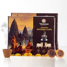 Organic Havan Dhoop Cups with 10 Minutes Burning Time | 100% Natural Cow Dung Dhoop Cups (Pack of 2)-image-98