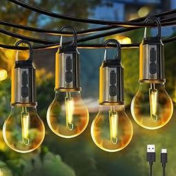 DGOOLS Rechargeable Camping Lights, Waterproof LED Tent Lights with USB Cable, 3 Modes Hanging Camping Lantern, Hanging Lamp for Hiking, Emergency, Camping, Household, Car Repairing (3)-image-59