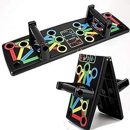 HOMEICE Push Up Board 14-in-1 Body Building Training Portable Exercise Tools Muscle Trainer Gym Workout System for Exercise | Foldable Design | Men Women Home Fitness Training | Black-Plastic.-15