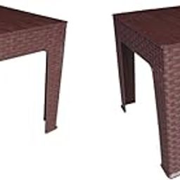 Supreme Jazz Plastic Modern Side Table (Set of 2, Brown - Wenge)-30