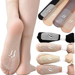 5 Pairs Summer Crystal Silk Invisible Socks for Women & Girls | Ultra-Thin Transparent Ankle Length Stockings | No-Show Nylon Slip-Resistant Socks for Shoes, Flats & Loafers-image-45