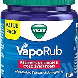 Vicks Vaporub 110ml, Relief From Cold, Cough, Blocked Nose, Headache, Body ache, Muscular stiffness and Breathing difficulty-25