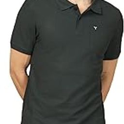 Mens Slim Fit Solid Polo Neck T-Shirt with Pocket, Matpiq and Anti Microbial Properties-63