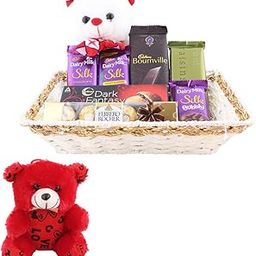 SFU E Com Bournville & Temptations Chocolate Gift Hamper | Valentine Teddy Bear With Chocolate Combo | Valentine Chocolate Hamper | 522-55