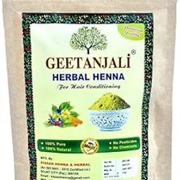 Geetanjali Herbal Henna Powder for for Hair Growth Hair Care Hair Color Herbal Leaves Herbal Henna Leaves Powder Rajasthani Natural Mehandi Pack of 2 x 200 (400 gm)-image-92