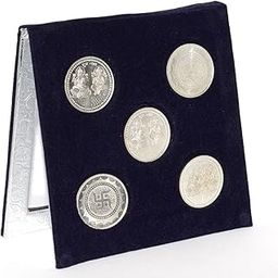 RELBEES German Silver Coins pack of 5 with gift box/diwali gifts items/diwali gifts for family and friends/corporate gifts/wedding gift/Anniversary/Birthday gifts-image-96