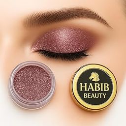 habib beauty Glitter Eyeshadow for Face and Body | Loose Glitter for Eye Makeup - Perfect Shimmery Looks, 4g (Pink Champagne 19)-8