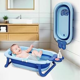 INFANTSO Baby Bath Tub for 0-3 Years | Foldable Bathtub for Baby, Newborn Baby Folding Bath Tub, Kids Bathing Tub with Drain Plug, Portable Bathtub for Boy & Girl-picture-24