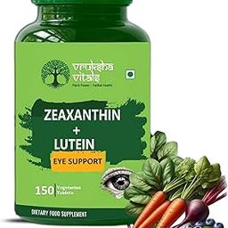 Vruksha Vitals Eye Support – Lutein and Zeaxanthin (100 mg) 150 Tablets/Capsules Supplement with Astaxanthin, Vitamin A, Vitamin C, Vitamin E, Bilberry, Beetroot and Carrot Extracts-14