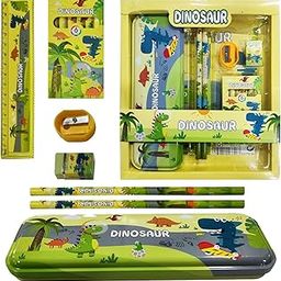 Party Propz Dinosaur Stationary Items - 7Pcs, Birthday Return Gifts For Kids | Dinosaur Stationary Set For Kids | School Stationery Items | Dinosaur Theme Return Gifts | Stationery Set-image-59