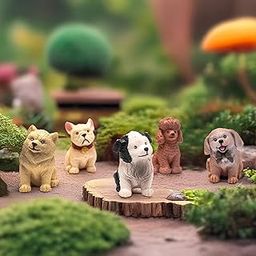 ByTheLeaf Dog Miniatures for Terrariums & Gardens 2.0 | Set of 5 | Cute Decorative Figurines for Plant Arrangements, Home & Office Decor, Desk Accessories (Dog Minis - 2.0)-image-56