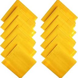 100% cotton Yellow handkerchief Rumal for men set of 12 pcs (50 * 50 Cm) hankies-image-7