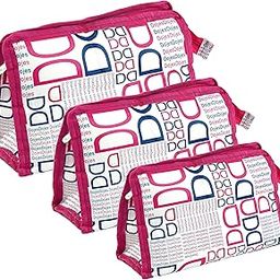 TULMAN Travel Cosmetic Pouch (Set of 3 Dojes Pink) - Multipurpose Organizer for Makeup, Jewelry, Toiletries & Accessories Organizer Synthetic Material - Compact & Lightweight - Unisex for Men & Women-10