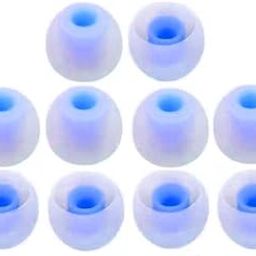 The Thrift Store Silicone Rubber Earbuds Tips, Eartips, Earpads, Earplugs, for Replacement in Earphones and Bluetooth Medium Size (White Blue)-image-26