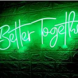 SG PRINT "Better Together" Neon Sign Led Sign - Neon Lights for Bedroom, Neon Wall Signs, Game Room Decor, Party, Better Together neon Light(30X12)-picture-1