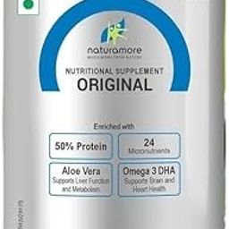 Original Nutritional Supplement with 50% Protein, Aloe Vera, Omega 3 DHA, Vanilla Flavour, 400g-image-83