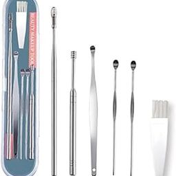 Ear Wax Cleaner Resuable Ear Cleaner Tool Set with Storage Box - Ear Wax Remover Tool Kit with Ear Curette Cleaner and Spring Ear Buds Cleaner Stainless Steel-image-49