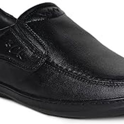 Errol Genuine Leather Black Casual Shoes for Mens: Size UK 7-13