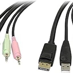 StarTech.com DP4N1USB6 6 Feet 4-in-1 USB DisplayPort KVM Switch Cable with Audio and Microphone-image-30