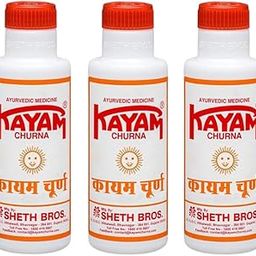 Sheth Brothers Kayam Churan, Constipation Relief Medicine, Kayam Churna Powder, Ayurvedic Medicine to Help Reduce Acidity & Aid Digestion, 100 gm | Pack Of 3-24
