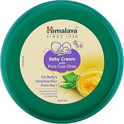 Himalaya Baby Cream with Pure Cow Ghee & pH5.5 (200ml) | Moisturizes & nourishes skin all day long | For Dry and sensitive skin-image-44
