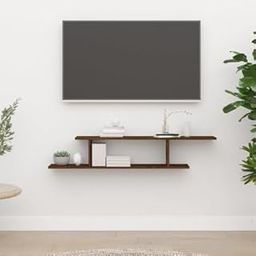 OXMIC Engineered Wood Tv Unit, Set Top Box Stand, Walnut, Standard (Brown)-1