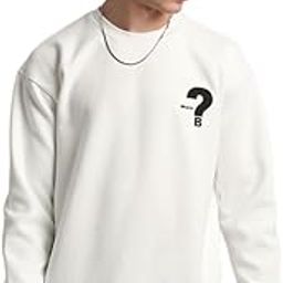 Men White Printed Relaxed Fit Sweatshirt-13