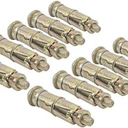 QUARSON Wall Anchor Fasteners kit - Size M6, Rust-Proof Expansion Screws for Concrete Walls Mounting Shelves Cabinets, Other Furniture Outdoor Indoor Use(Golden, 10 Pieces)#3-image-44