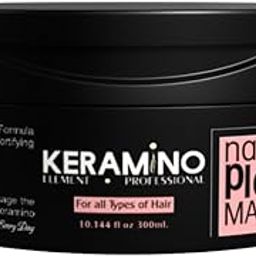 KERAMINO ELEMENT.PROFESSIONAL NANO PLASTIA HAIR REPAIR MASK | Intensively Nourishes the Hair | Sulphate & Paraben Free| For Straight, Shiny Hair - Nourishes Dry Hair & Controls Frizz (300 ML)-image-9