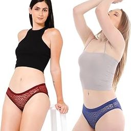 Pack of 2 Women Bikini Maroon & Blue Lace Net Panty (Pp-11Mmadb-P) | ELGANTE_PP-11MMADB-P-image-94