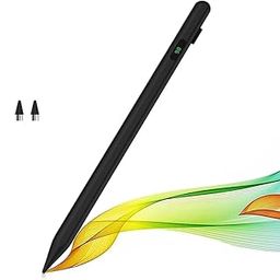 Ipad Stylus Pen with | Palm Rejection | Power Display | Type C Charging | Compatible with iPad 2018 and Later iPad 6/7/8/9/10th Gen, Pro 11 & 12.9, Mini 6/5, Air 5th/4th/3rd Gen- Black-27