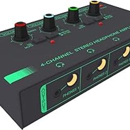 4 Channel Mini Stereo Headphone Amplifier Line Mixer for Sound Mixer Green Sign-33