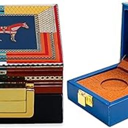 IZZHAAR Mustang MDF Wood Single Coin Ginni Box, Printed Shagun Box for Coins, Handcrafted Multipurpose Decorative Boxes for Gifting Purpose, Gold/Silver Sikka for Return Gifts, Wedding Gift-image-56