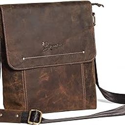 Messenger Bag for Men Crossbody Shoulder Purse Small Vintage PU Leather Satchel Pouch Side Crossover Handbag-image-50
