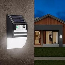 Gesto Solar Wall Light with Motion Sensor – Waterproof Outdoor Wall Lamp & 3 Modes | 1200mAh Battery, Auto Day Off & Night On | Solar Light for Garden, Fence, Balcony, Patio, Yard & Stair Lighting-image-79