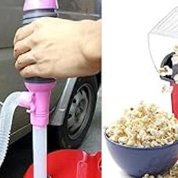 Dastav Transfer Pump Kit | Car Hand Siphon Oil Fuel Water and Oil Transfer Pump for Home | & | Home Made Popcorn Machine, Oil-Free Mini Hot Sweet Popcorn Machine Electric-picture-11