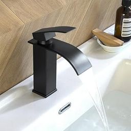 Dellix Basin Mixer tap- Hot & Cold |High Arc Waterfall Spout, Modern Single Lever,Deck Mount Sink Faucet with Ceramic Cartridge & Hose Pipe, Lead-Free (Finish: Matte Black)-image-50
