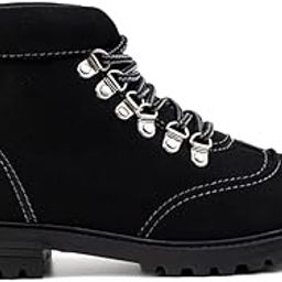 Men's Suede Hiking Boots, Black-picture-52