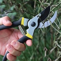 TOOLMOOM Hand Pruner Professional Pruning Shears Heavy Duty Garden Shears, Clippers for The Garden,Tree Trimmers (Black)-image-87