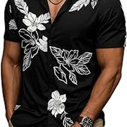 Men's Casual Printed Cotton Shirt, Regular Fit, Half Sleeve, Button-Down, Summer Wear-image-94