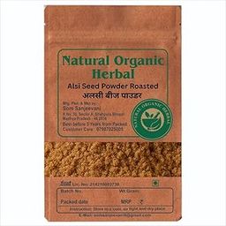 Natural Organic Herbal Alsi - Flex Seeds Roasted Powder 300g -High fiber -reducing hunger cravings-Natural -No Mixing-असली-With 50g Multani mitti powder-image-34