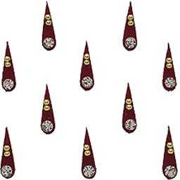Comet Busters Beautiful Handcrafted Small Maroon Tilak Bindis With Stones (BIN1831)-26